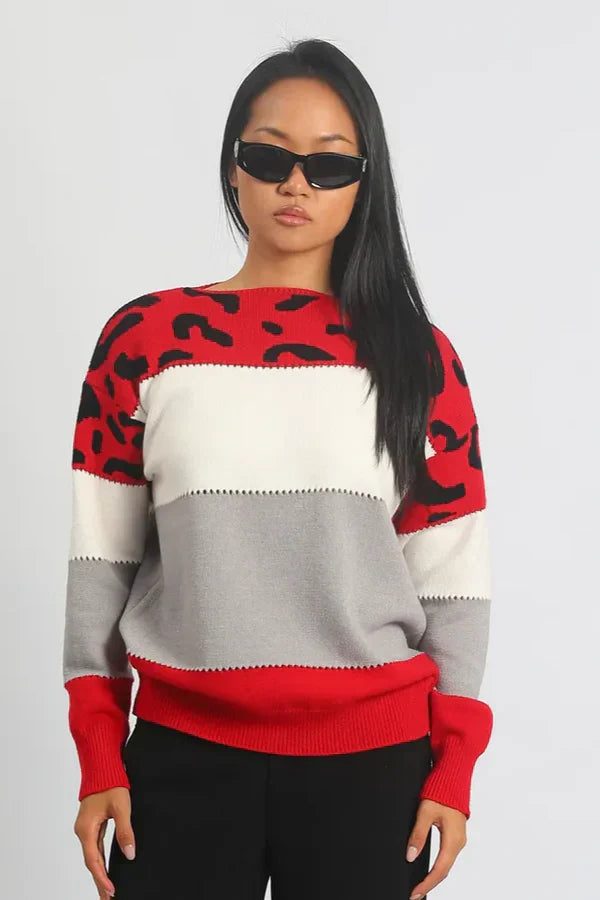Alianna Pull Woman – Chic Soft & Comfortable Leopard Fleece for Casual Style