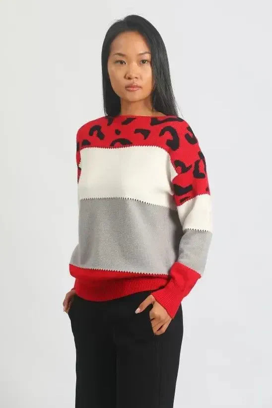 Alianna Pull Woman – Chic Soft & Comfortable Leopard Fleece for Casual Style