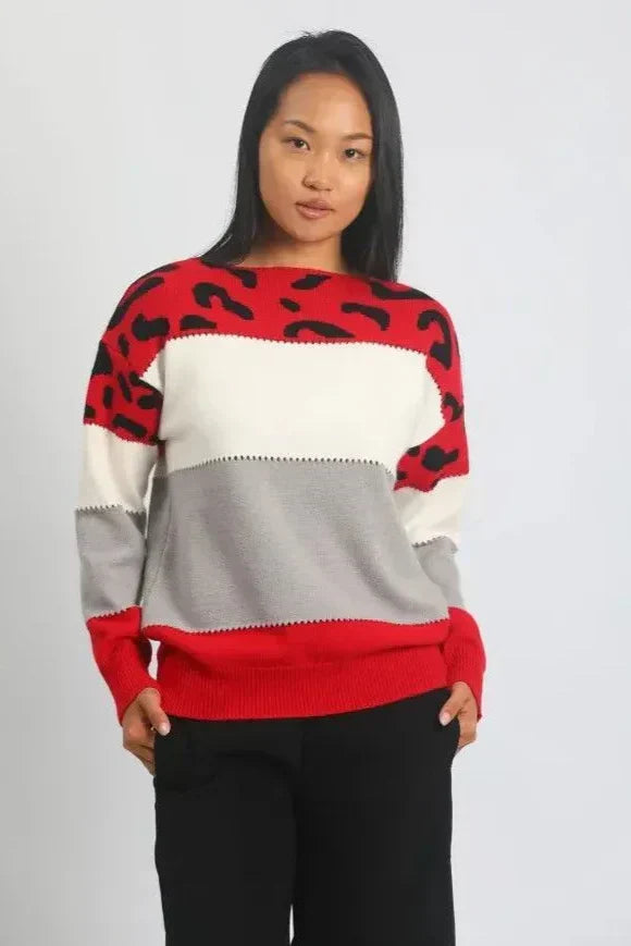 Alianna Pull Woman – Chic Soft & Comfortable Leopard Fleece for Casual Style