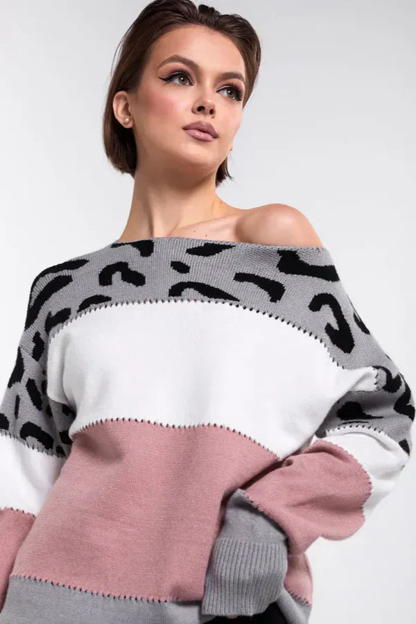 Alianna Pull Woman – Chic Soft & Comfortable Leopard Fleece for Casual Style