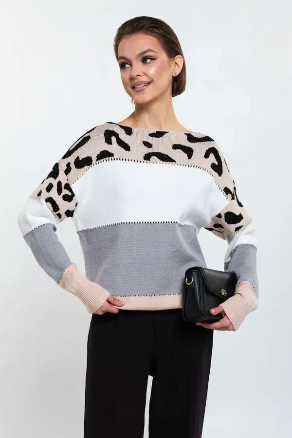 Alianna Pull Woman – Chic Soft & Comfortable Leopard Fleece for Casual Style