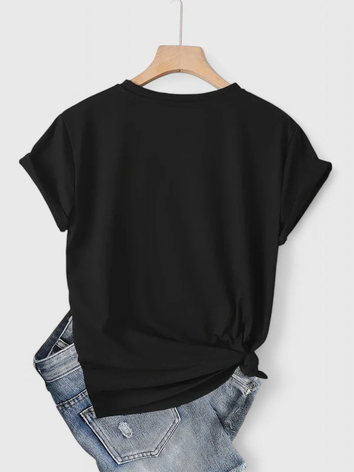 Denim Short Sleeve Comfortable Short Sleeve T-Shirt – Flattering Silhouette & All-Day Comfort