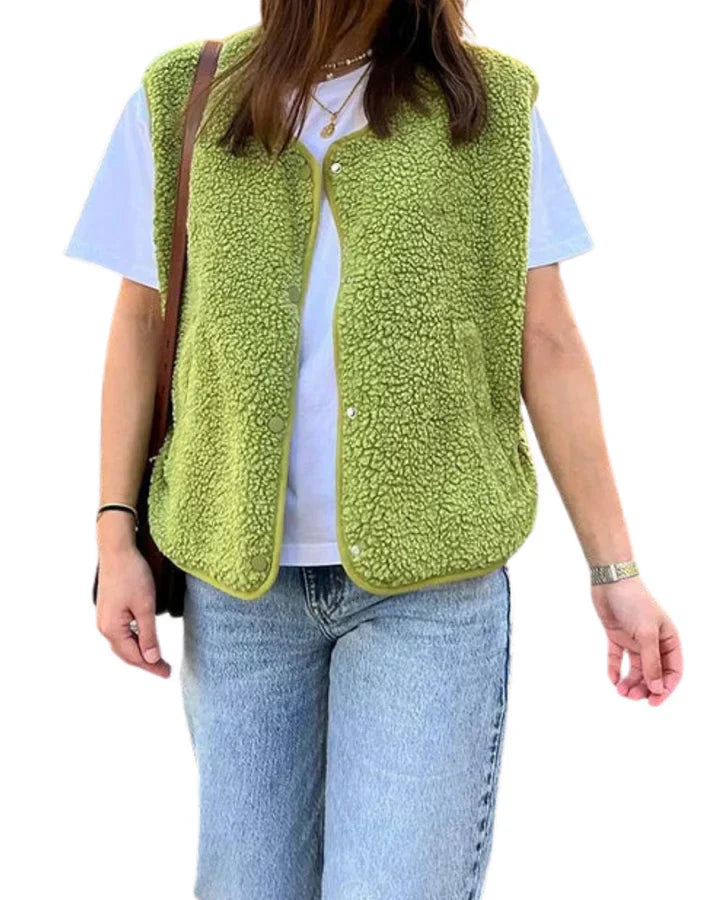 Eveline Teddy Vest for Women – Trendy and Fitted Jacket for All Occasions