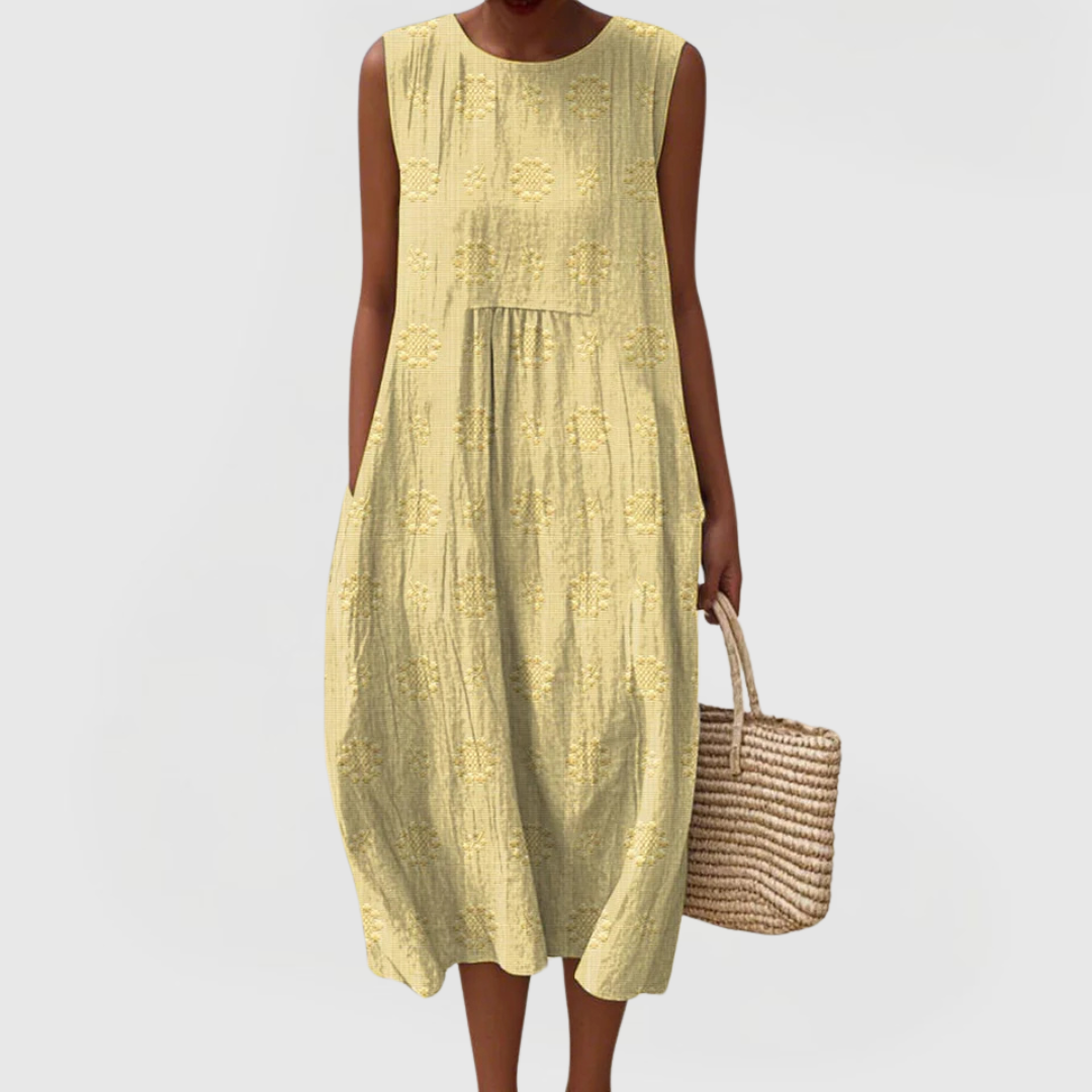 Floral Summer Dress – Waist-Defining Fit