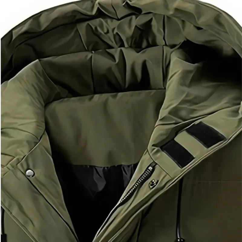 Arlo Men's Long Puffer Coat – Warm Winter Down Jacket with Hood & Protective Cut