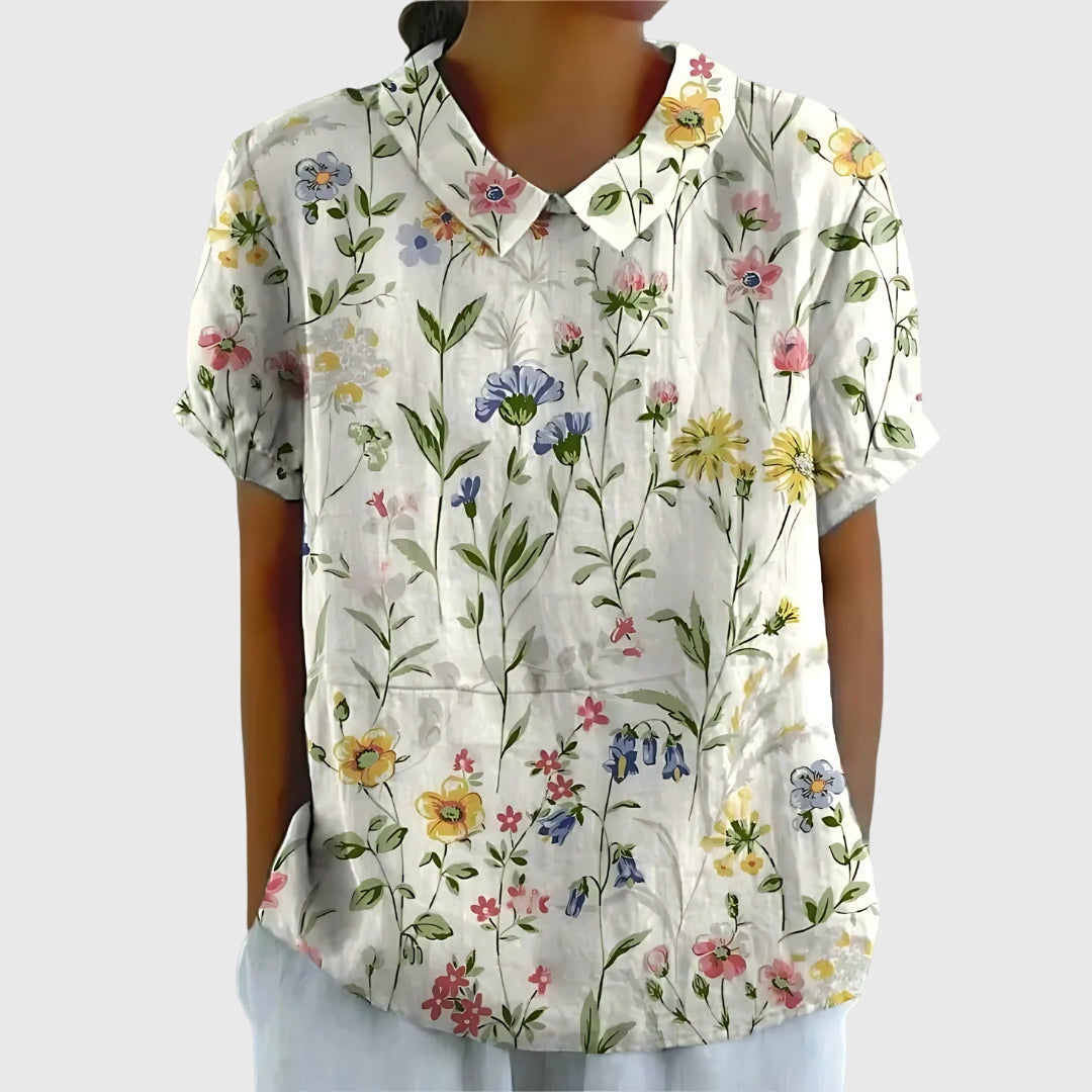 Floral Relaxed Fit Women's Top – Breathable Fabric & Lightweight Feel