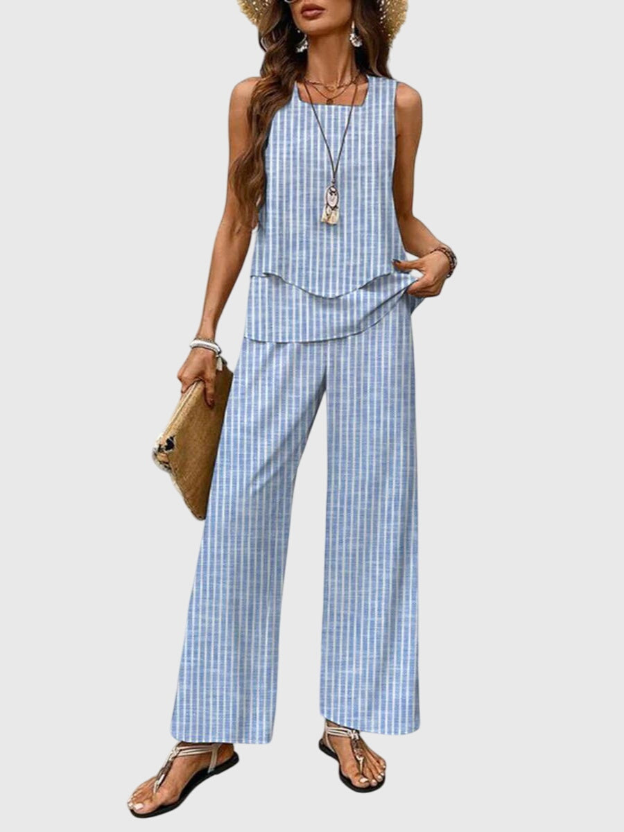 Relaxed Fit Summer Elegant 2-Piece Summer Set – Soft Touch Fabric