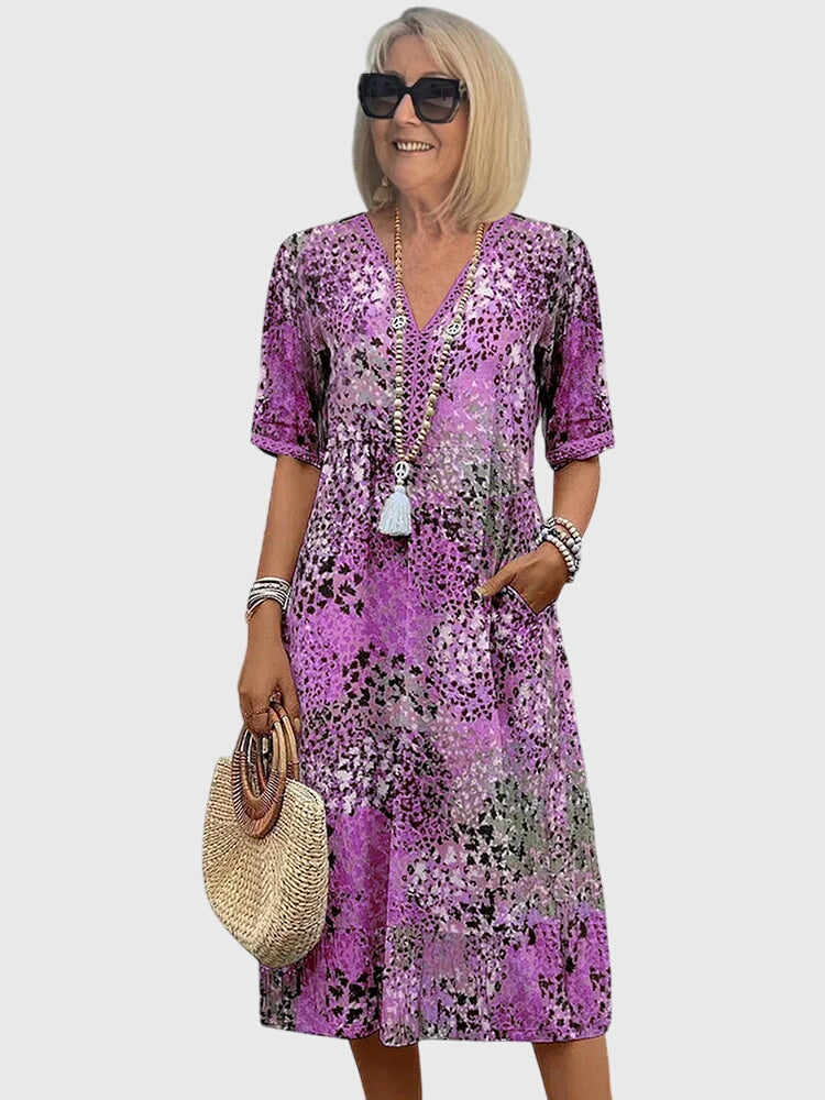 Floral Midi Dress – Breathable Fabric & Lightweight Feel