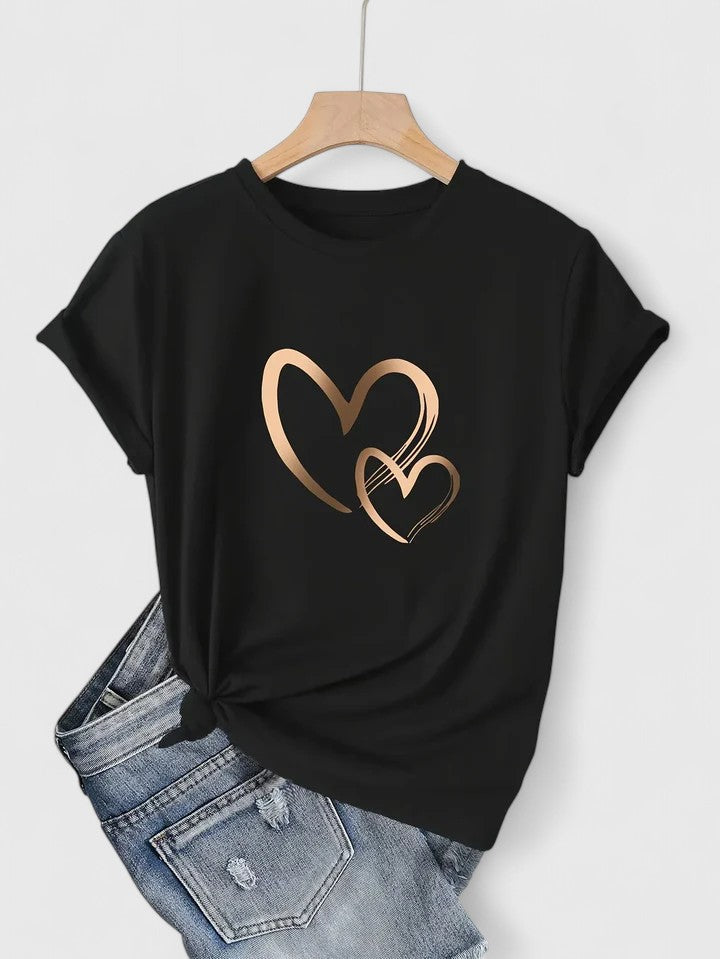 Denim Short Sleeve Comfortable Short Sleeve T-Shirt – Flattering Silhouette & All-Day Comfort