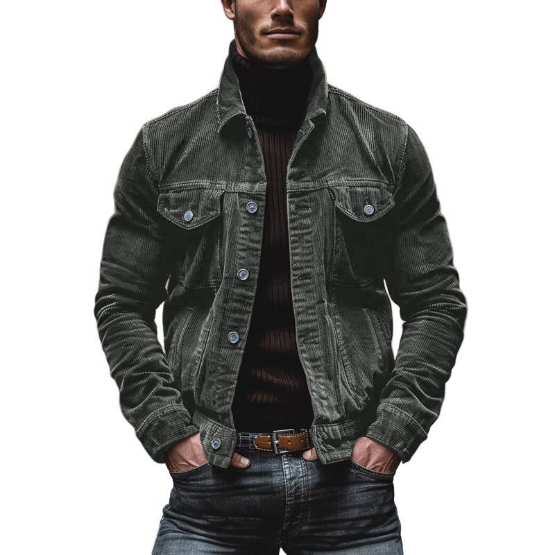 Bryn Corduroy Men's Jacket – Vintage Workwear Style with Functional Pockets