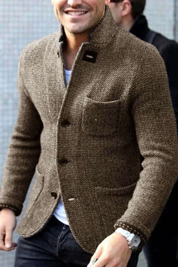 Rome Cardigan Homme – Elegant Soft Wool Vest in Retro Chic Style