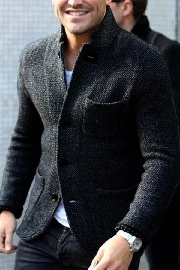 Rome Cardigan Homme – Elegant Soft Wool Vest in Retro Chic Style