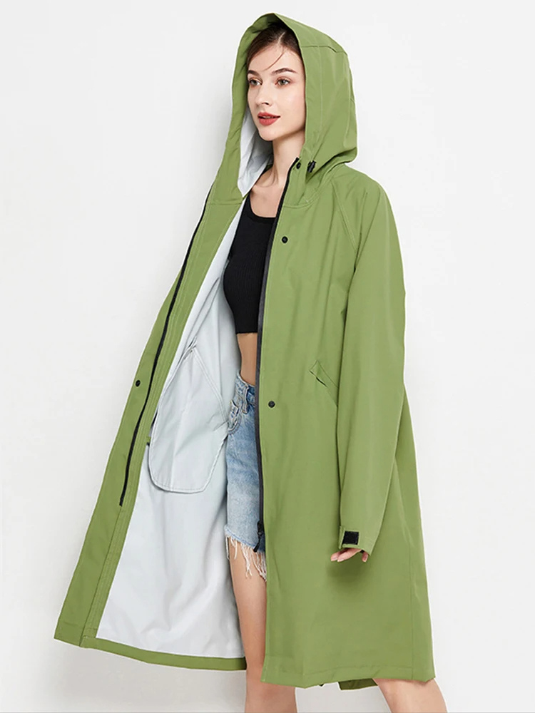 Malia Women's Waterproof Jacket – Lightweight Windbreaker with Adjustable Hood & Practical Pockets