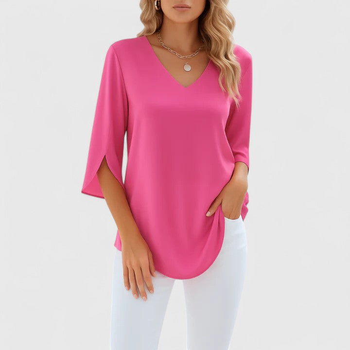 V-Neck Summer Women's Top – Flattering Silhouette