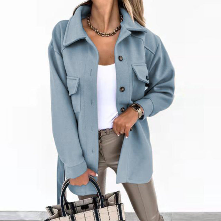Marise Femme Jacket – Elegant Cotton-Polyester Jacket with Classic Collar & Buttons