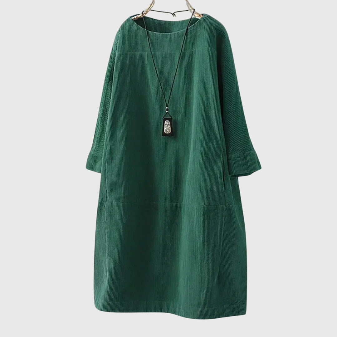 Relaxed Fit Midi Dress – Breathable Fabric & Flattering Silhouette