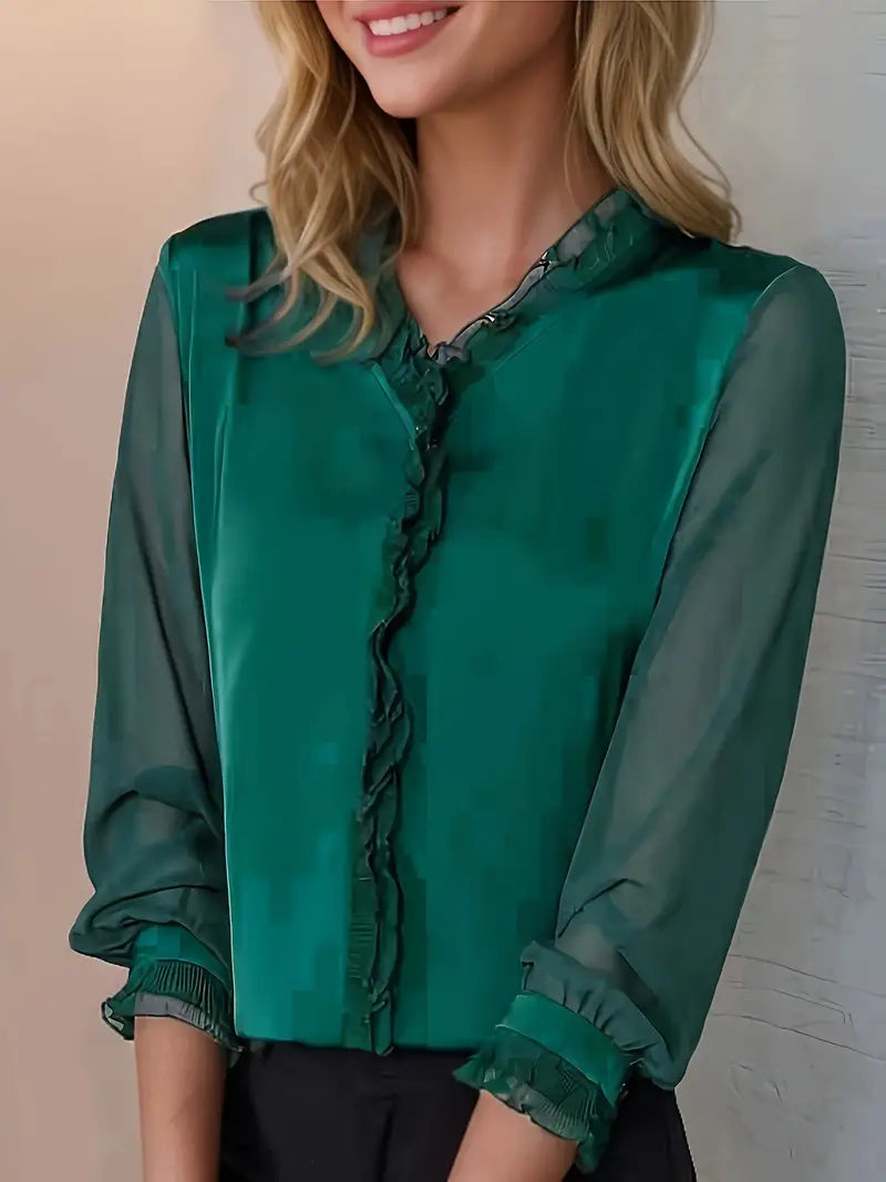 Erin blouse for women - Elegant long-sleeve top in classic colors and a comfortable fit
