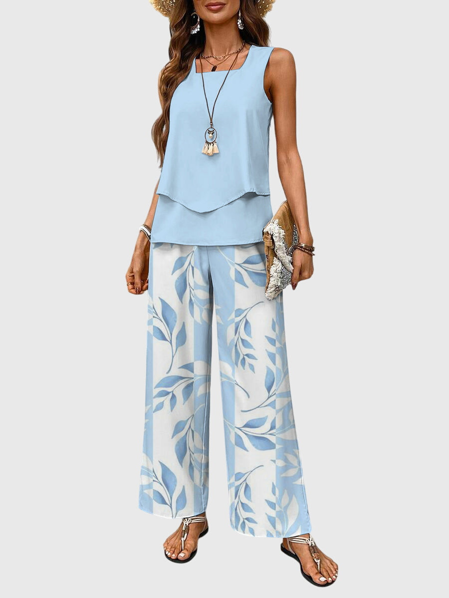 Relaxed Fit Summer Elegant 2-Piece Summer Set – Soft Touch Fabric