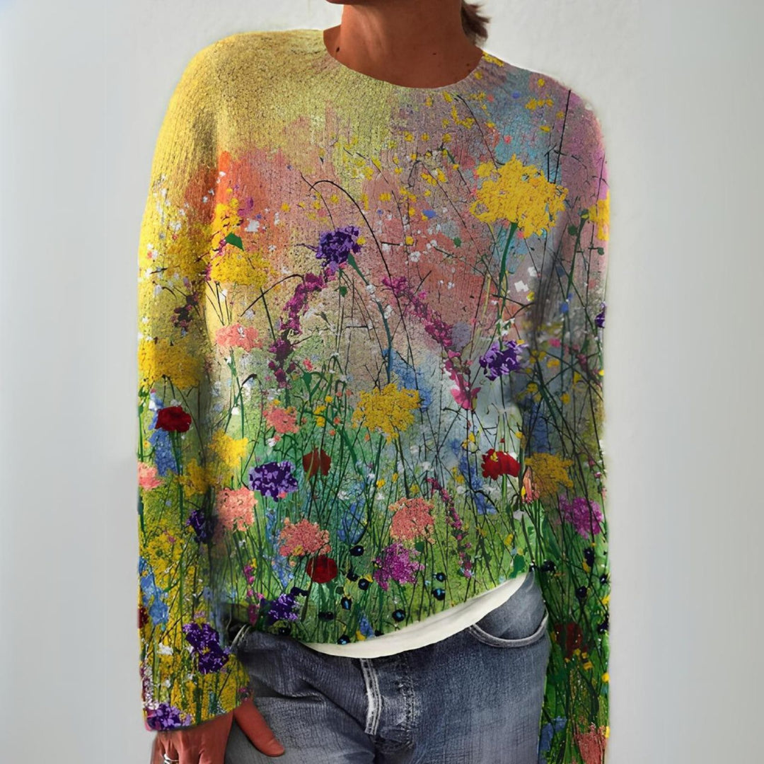 Marta Women's Sweater – Elegant & Comfortable Vintage Floral Sweater with Timeless Style