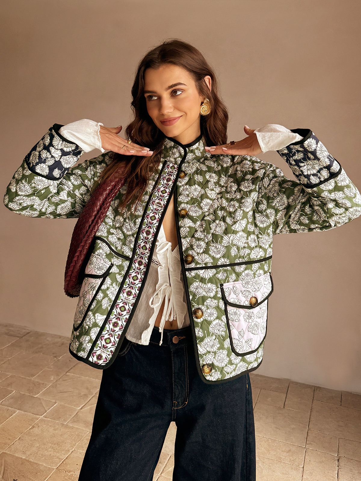 Lennox Quilted Floral Jacket – Multicolor, Bohemian and Authentic for a Unique Style