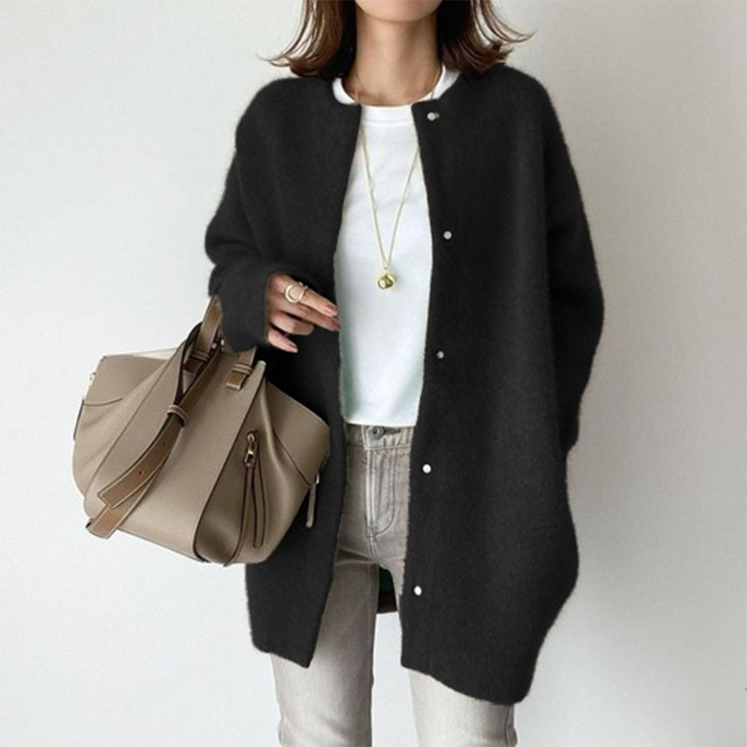 Lillian Long Knit Vest for Women – Soft Open Front Layering for Fall and Winter