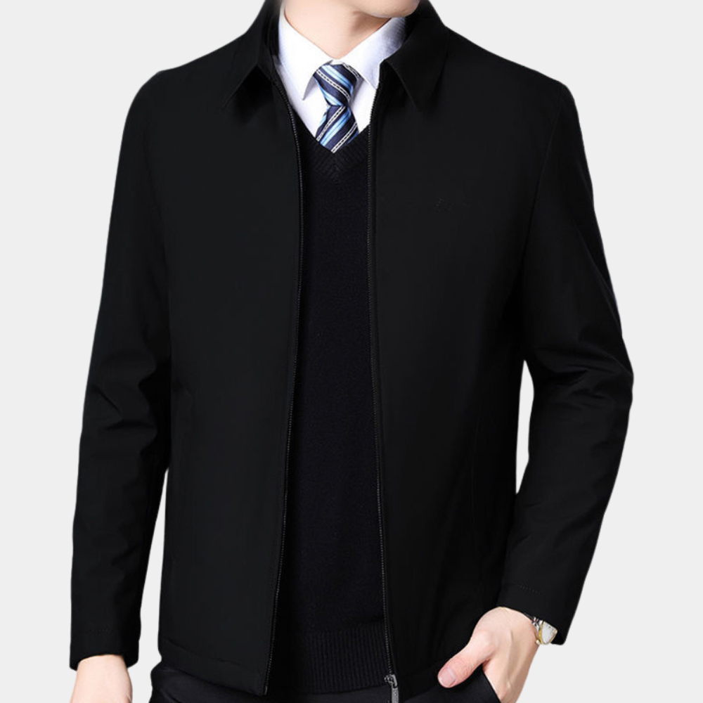 Sandro Men's Casual Jacket – Casual & Elegant Zipped Jacket with Timeless Style