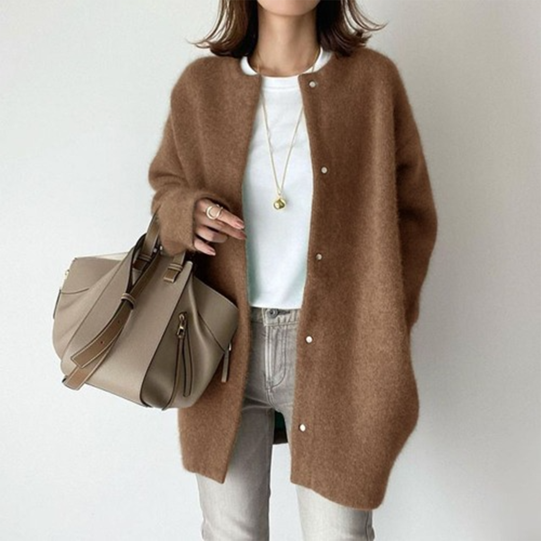 Lillian Long Knit Vest for Women – Soft Open Front Layering for Fall and Winter