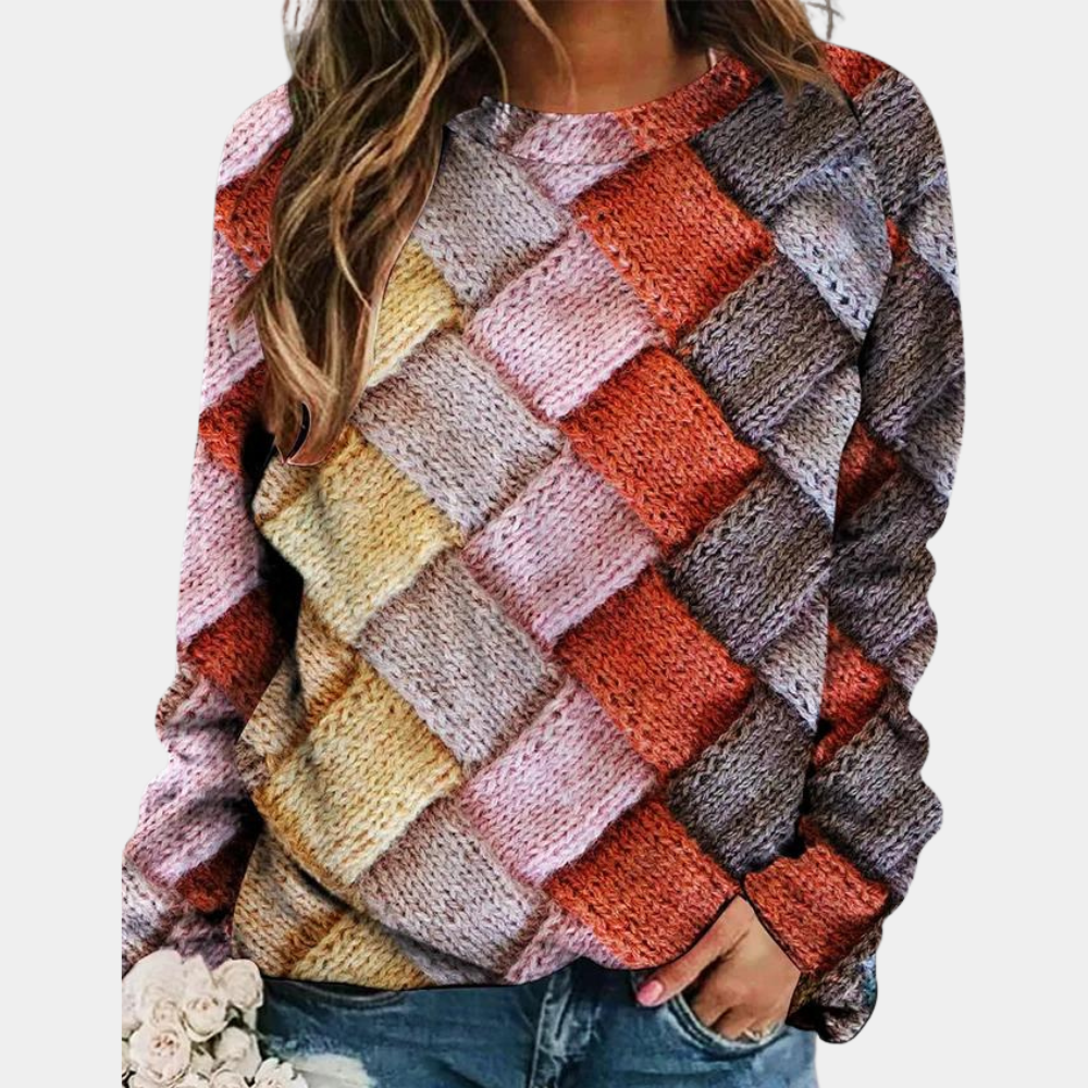 Karina Sweater Women – Colored Knit Sweater, Casual & Trendy Comfort Style