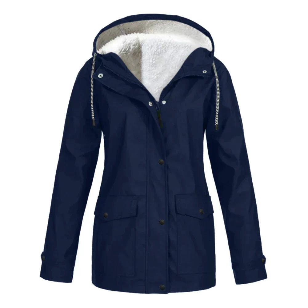 Lorena Women's Waterproof Jacket – Elegant, Soft & Comfortable Lined for Rain