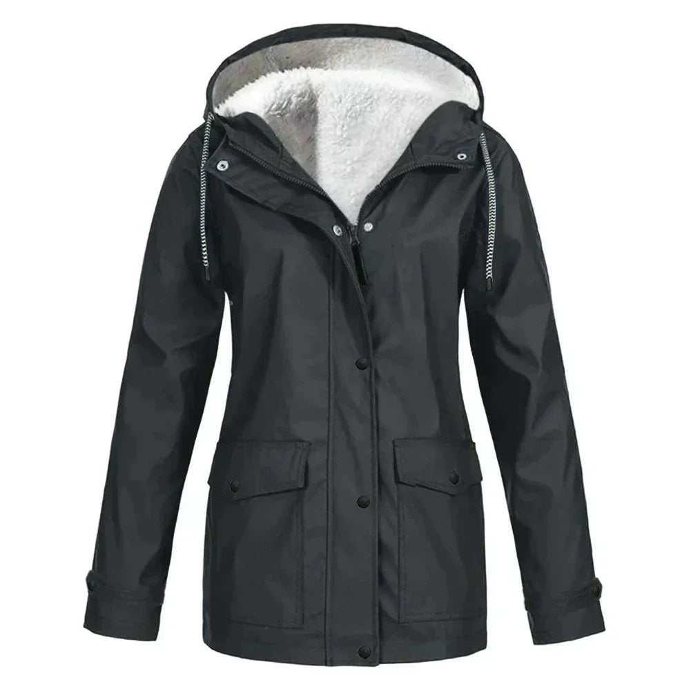 Lorena Women's Waterproof Jacket – Elegant, Soft & Comfortable Lined for Rain