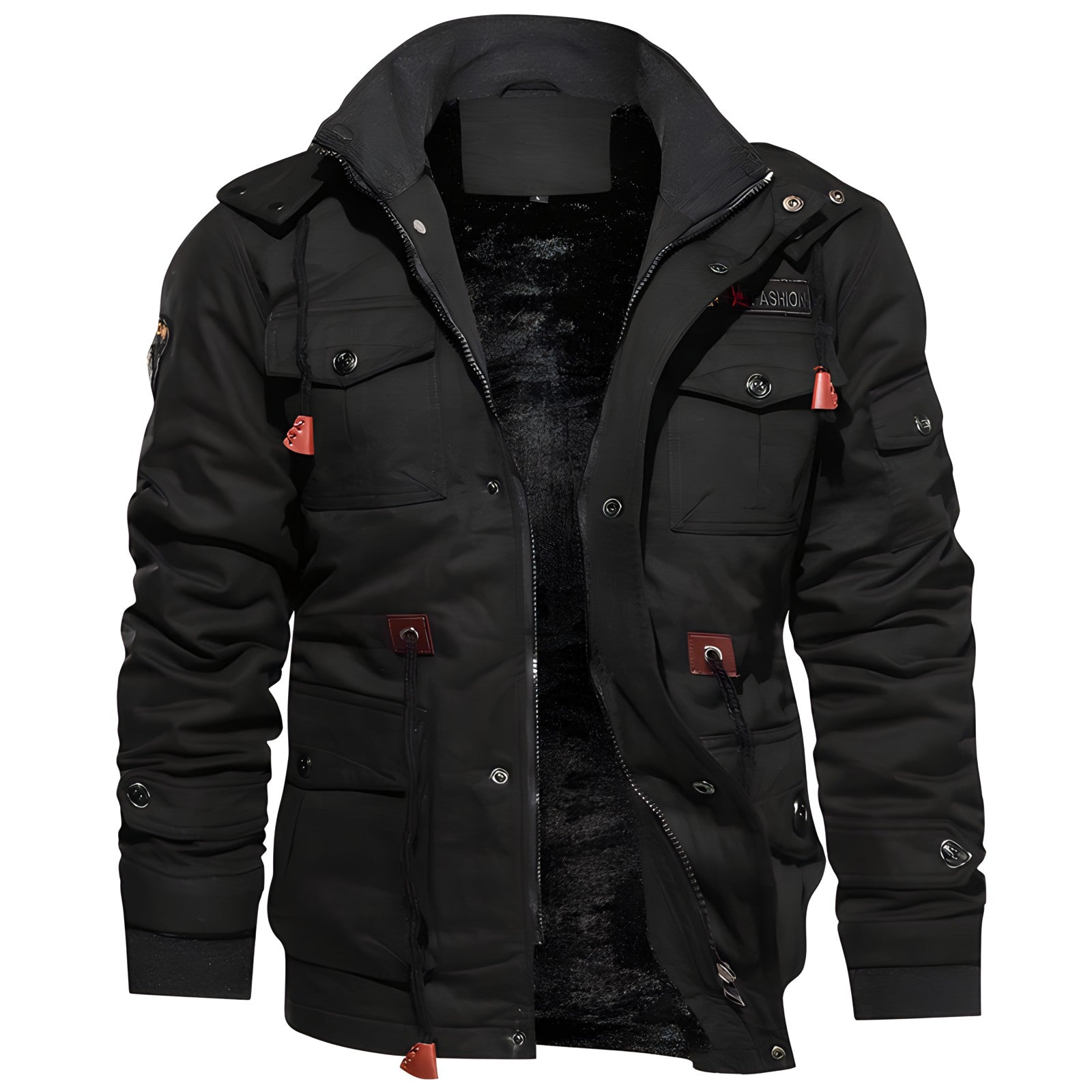 George Veste Outdoor Homme – Military Style with Lined Hood & Multiple Pockets