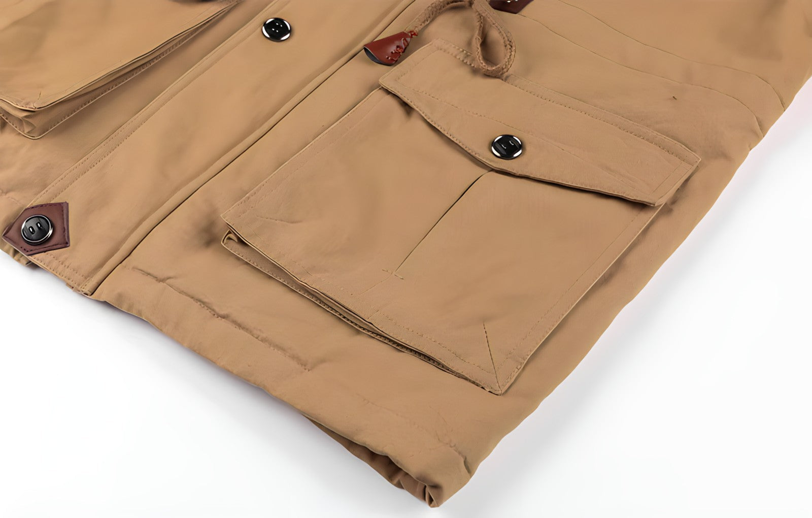 George Veste Outdoor Homme – Military Style with Lined Hood & Multiple Pockets