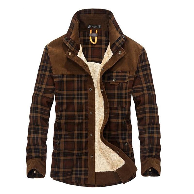 Arthuro Men's Winter Coat – Elegant Plaid Jacket with Notched Collar & Classic Buttoning