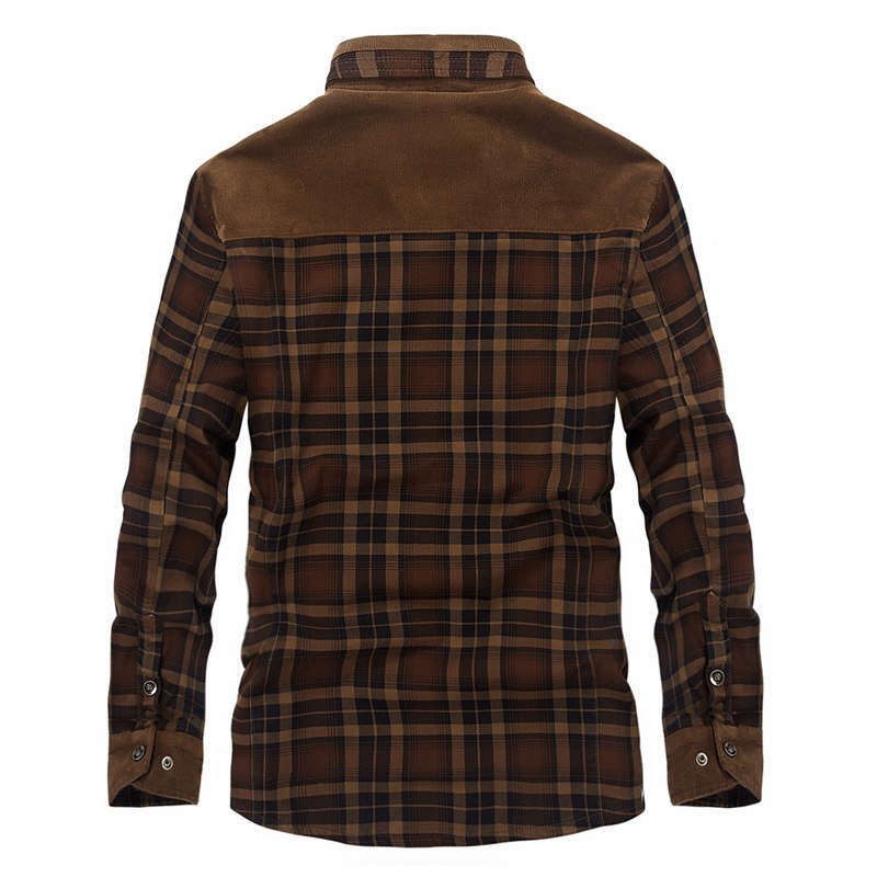Arthuro Men's Winter Coat – Elegant Plaid Jacket with Notched Collar & Classic Buttoning