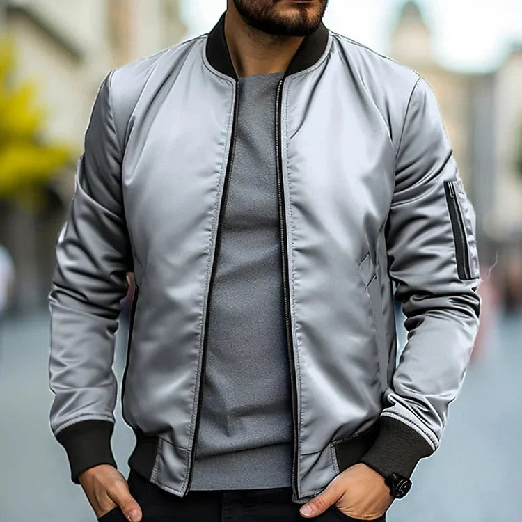 Jack Bomber Jacket Men – Modern Style in Lightweight Fabric with Slim Fit & Practical Pockets