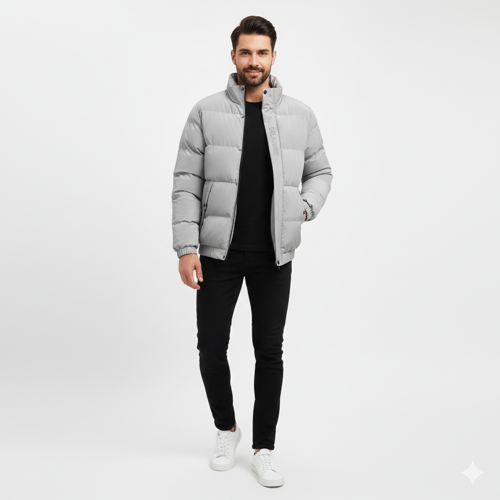 Zykai Slim Fit Men's Down Jacket – Lightweight and Warm Water-Repellent Puffer Jacket