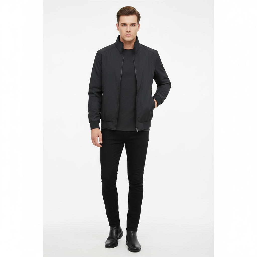 Victorio Men's Retro Winter Jacket – Knitted Texture & Weather Protection