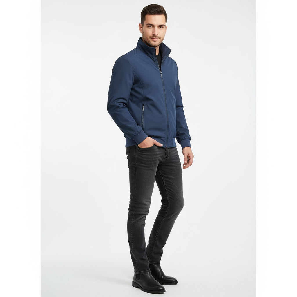 Victorio Men's Retro Winter Jacket – Knitted Texture & Weather Protection