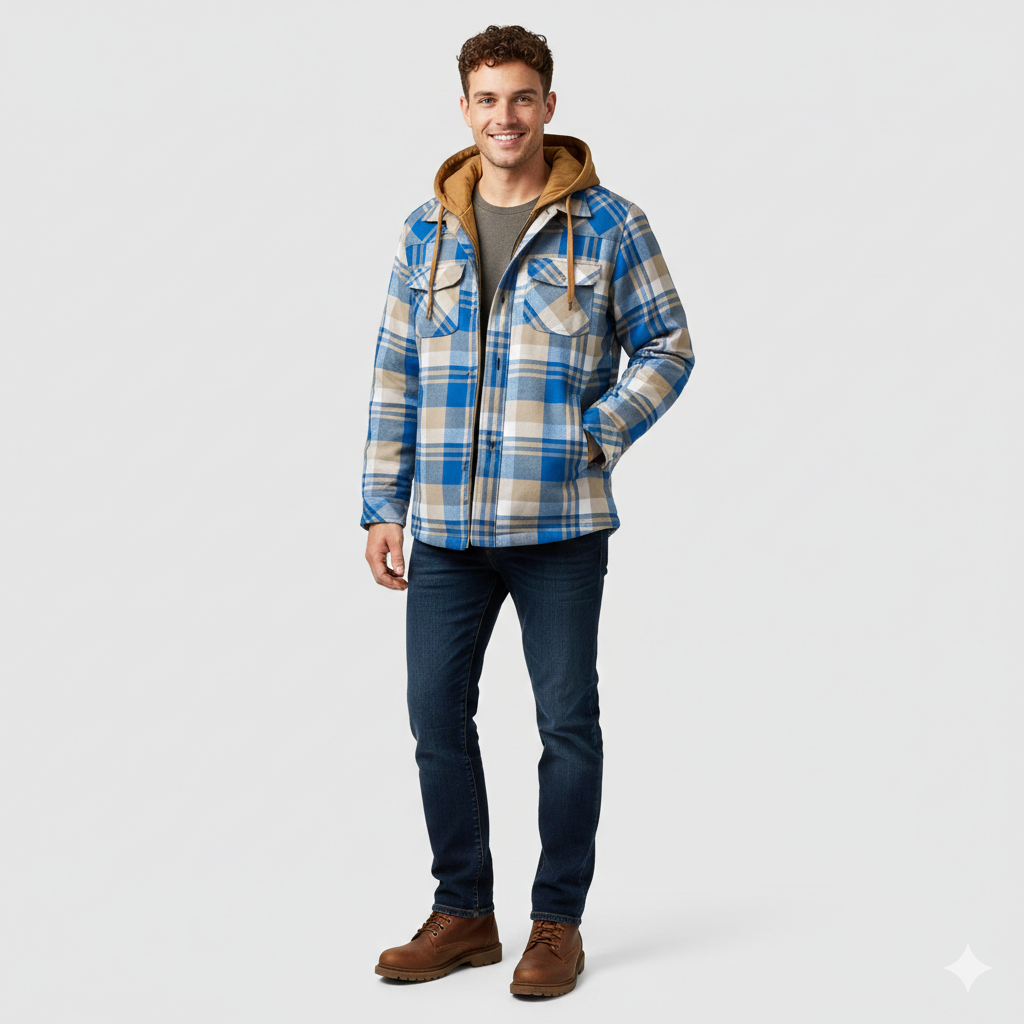 Zandro Men's Lumberjack Jacket – Warm and Breathable Jacket with a Modern Style