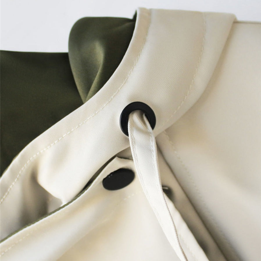 Mikyla Manteau Trench Woman – Chic Bicolor Modern & Warm for Autumn Winter Elegant