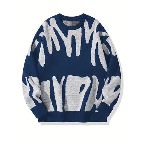 Monica Pull Woman – Graphic Black & White, Abstract Pattern in Modern Style
