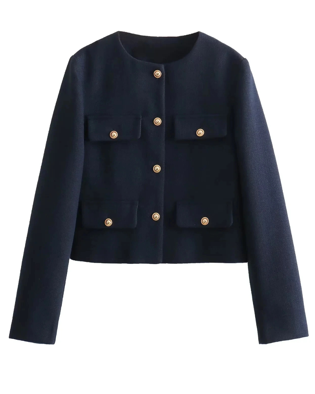 Sara Luxury Women's Jacket – Fitted Jacket with Golden Buttons and Elegant Silhouette
