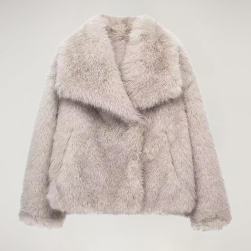 Liliana Manteau Luxe Femme – Ultra-Soft Faux Fur Coat with Elegant Style for Winter