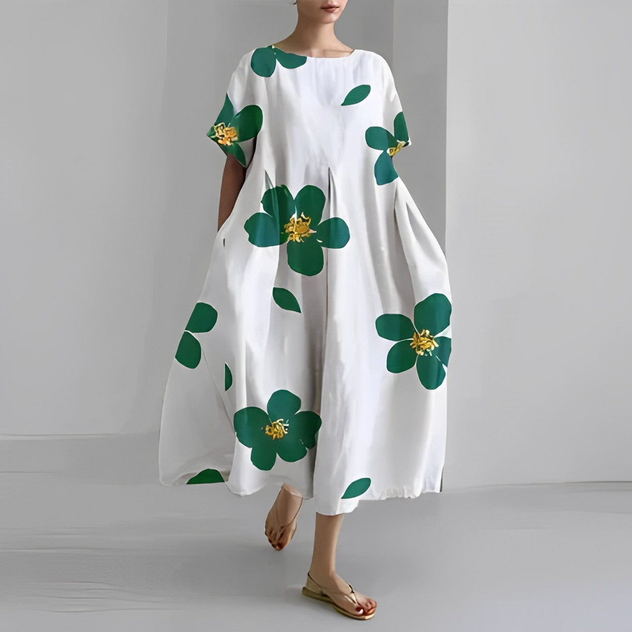 Chic and Stylish Loose Fit Printed Dress for Women