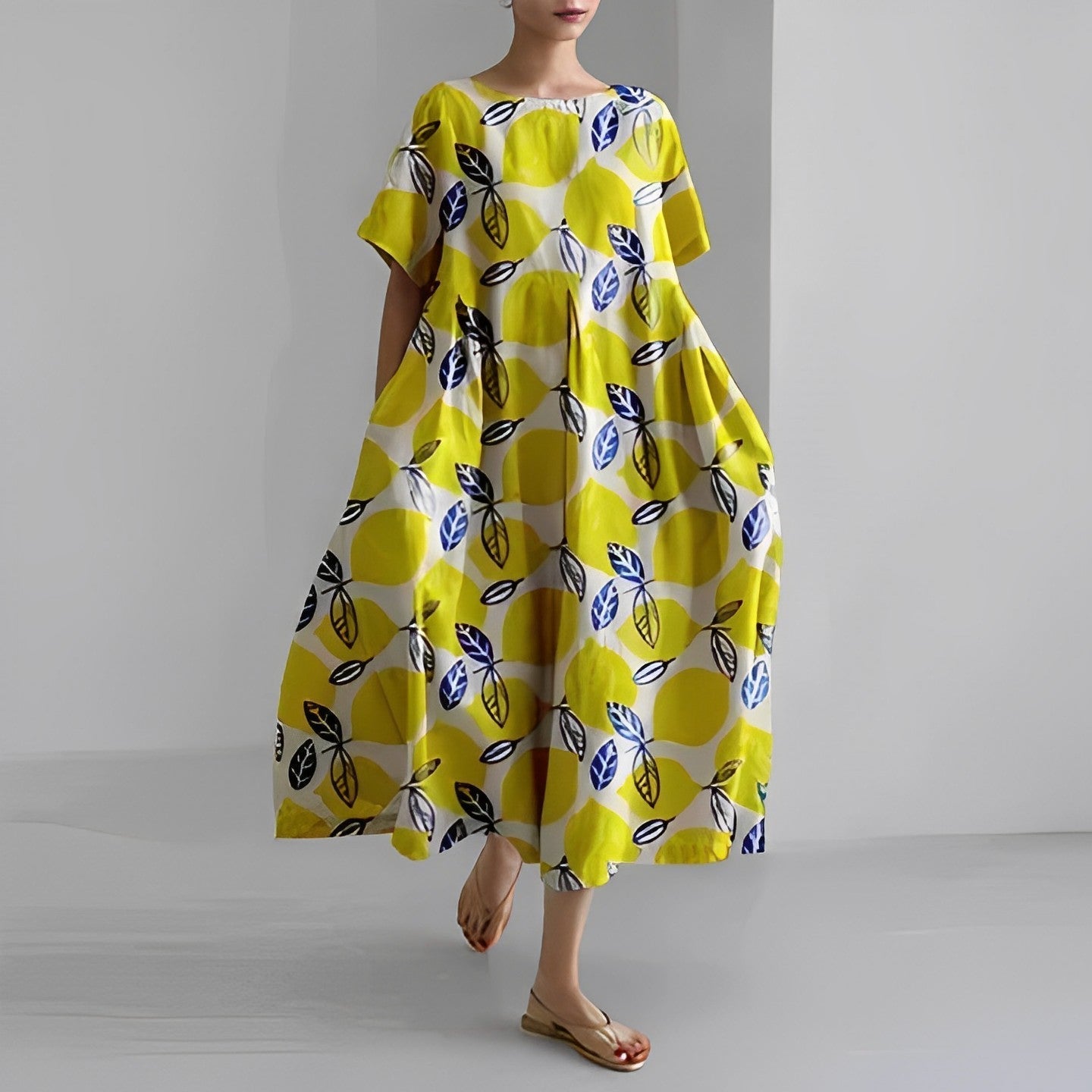 Chic and Stylish Loose Fit Printed Dress for Women