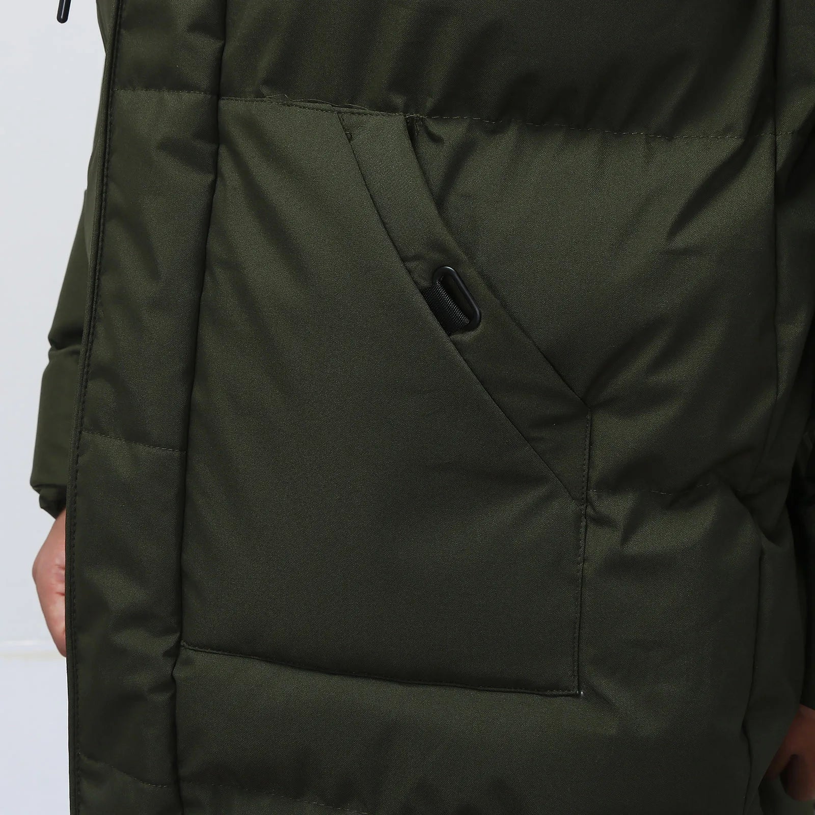 Lukas Manteau Long Homme – Quilted Winter Down Jacket with Hood & Modern Style