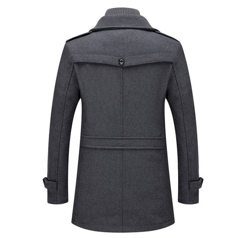 Men’s 2-Piece Layered Long Jacket – Smart Zip-In Insert