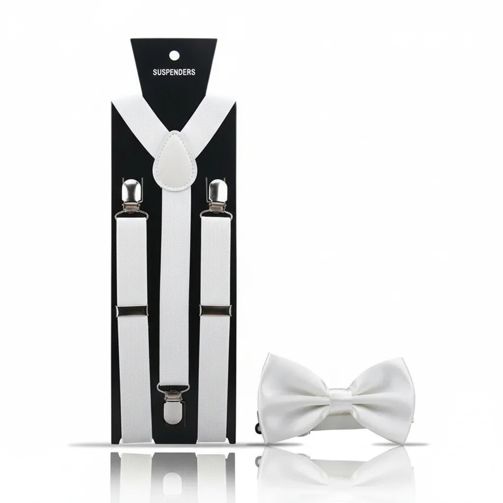 Men’s Bow Tie & Suspenders Set – Formal Adjustable Style