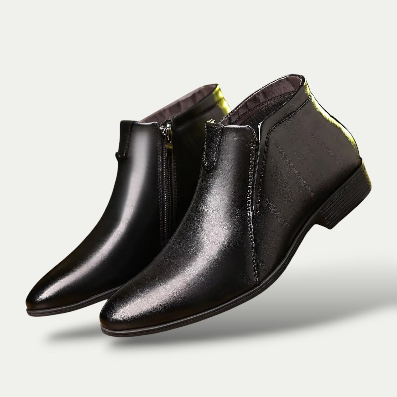 Men’s Classic Ankle Boots – Polished Finish with Modern Edge