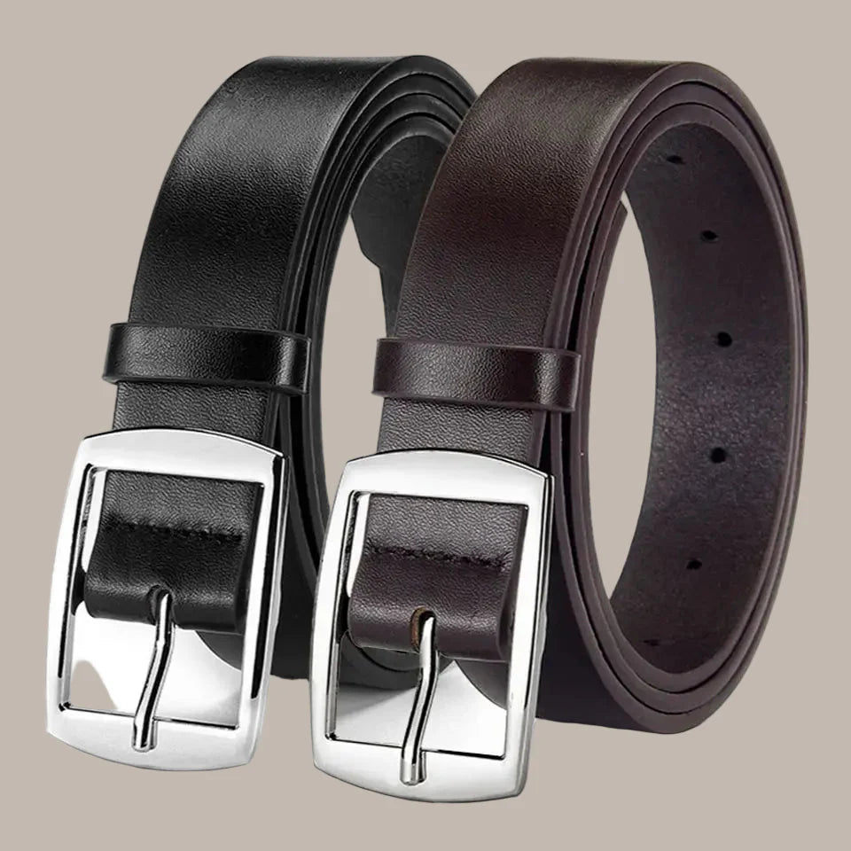 Men’s Classic Belt – Polished Buckle Design